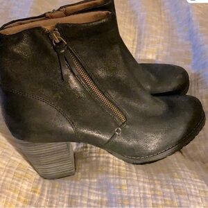Clarks Black Leather Ankle Boots